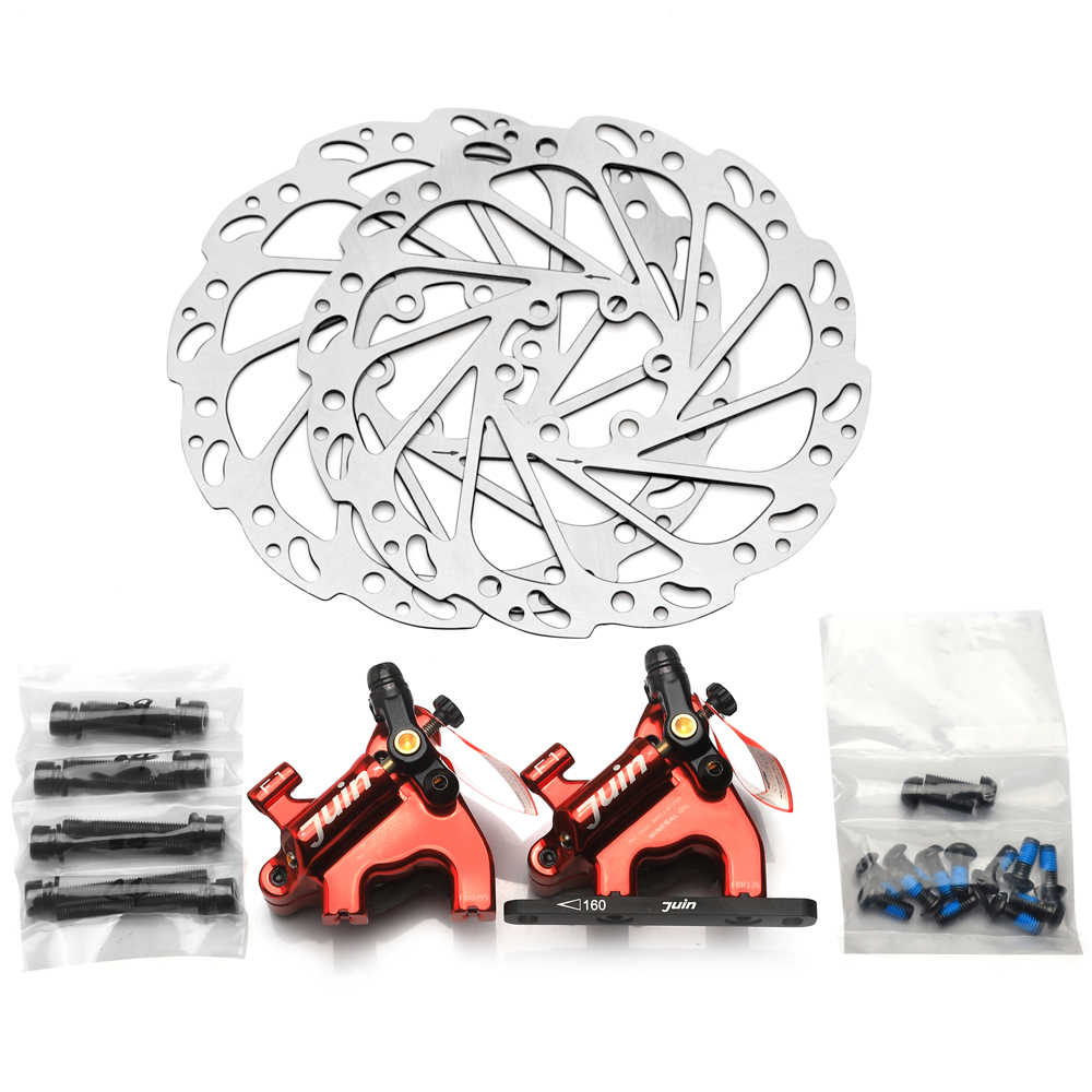Juin F1-S Hybrid Scheibenbremssattel – Hydraulisch, 2 Kolben, Aluminium, Flat Mount
