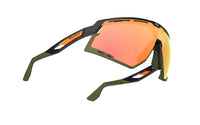 Rudy Project Defender Brille - Stripes Black Matte/Black - Multilaser Orange